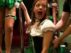 And Brunette Teens Suck And Fuck In St Patrick's Day Party